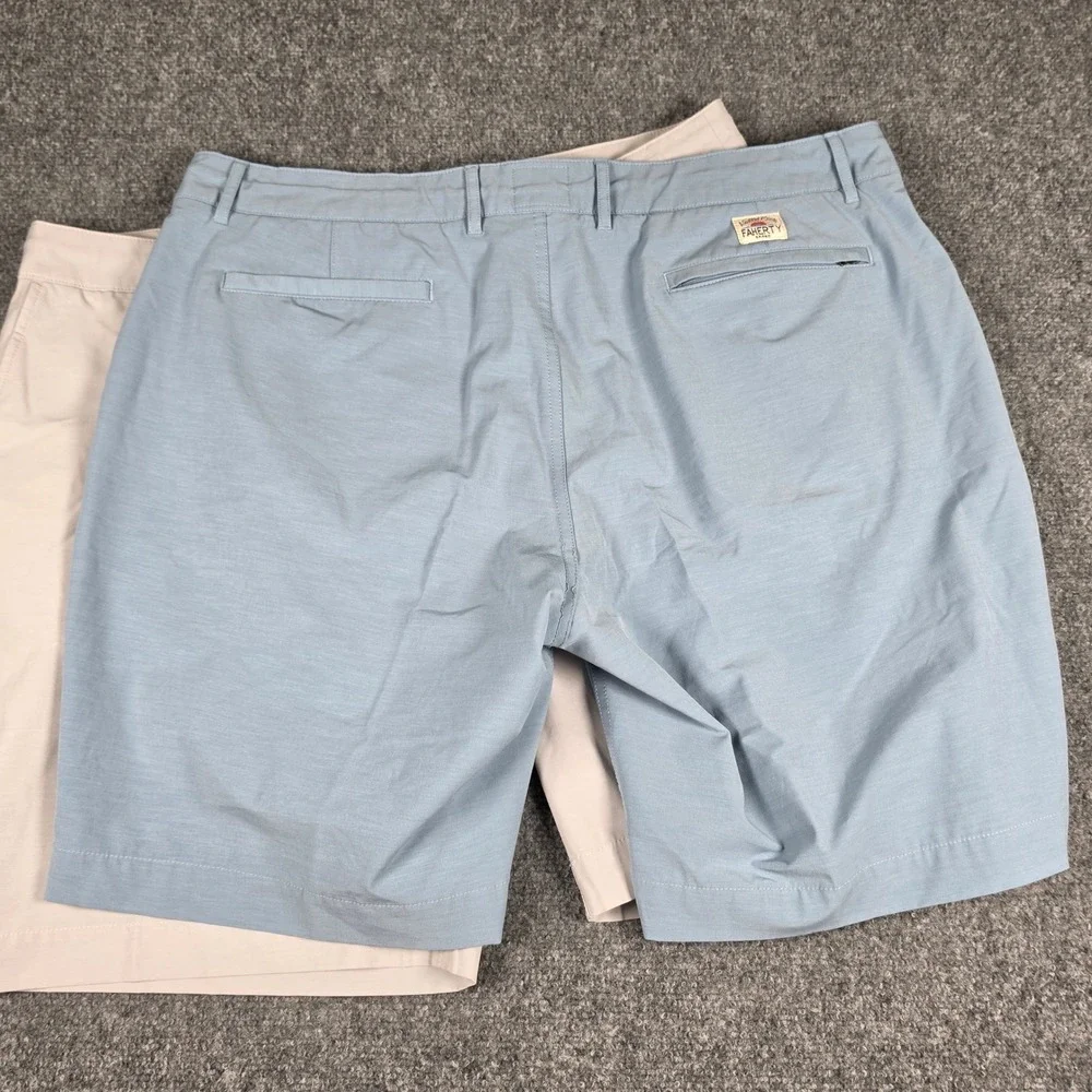 Faherty All Day Shorts Mens 40 Grey Blue Hybrid Performance Chino Bundle 2pk